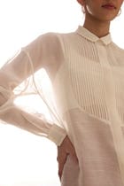 Shankha Off white Handwoven Shirt view 3