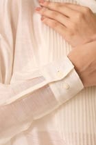 Shankha Off white Handwoven Shirt view 5