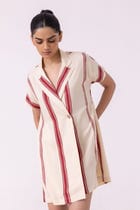 Amy Red Striped Blazer Dress view 4