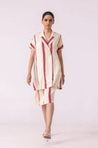 Amy Red Striped Blazer Dress view 7