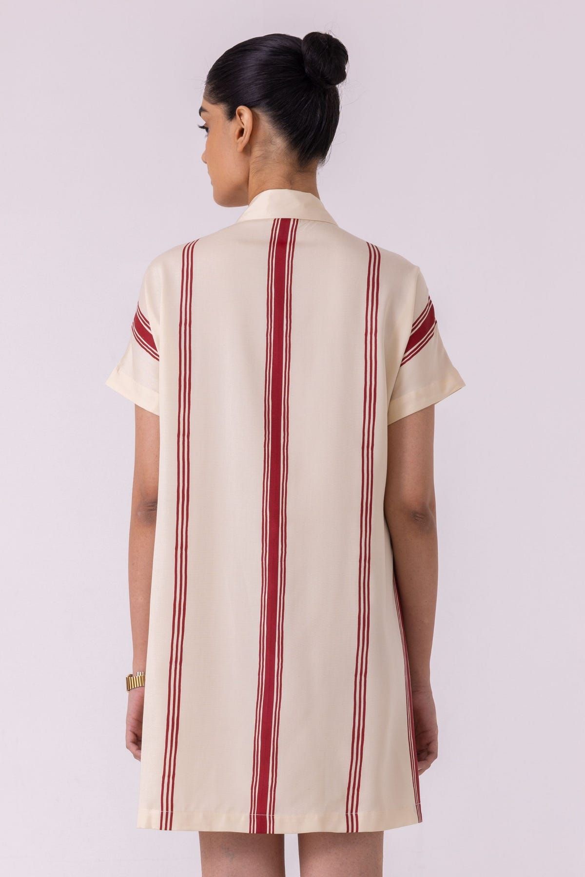 Amy Red Striped Blazer Dress - image 10