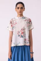 Nora Floral Printed Top view 2