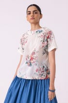 Nora Floral Printed Top view 4
