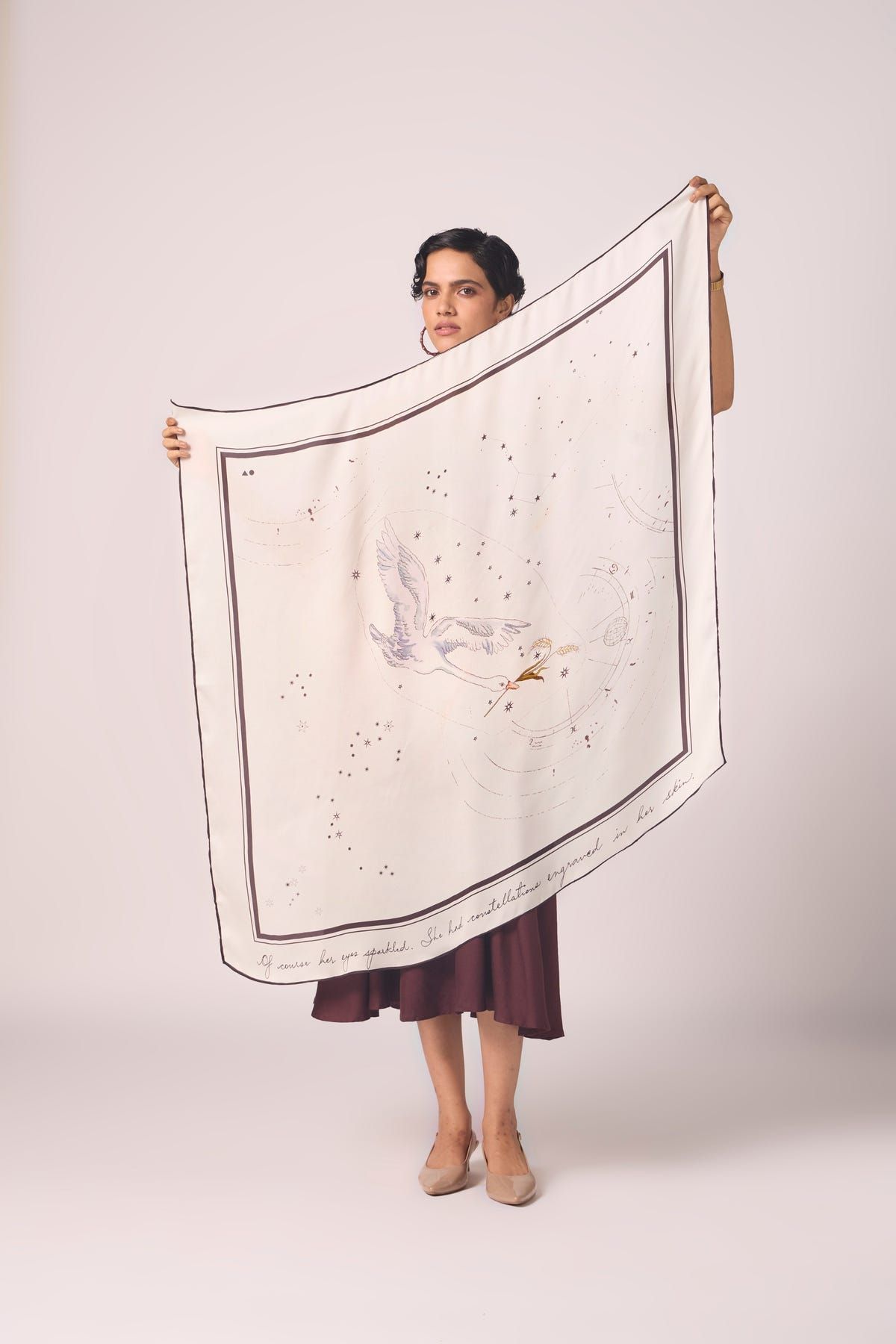 Virgo Printed Satin Scarf - image 1