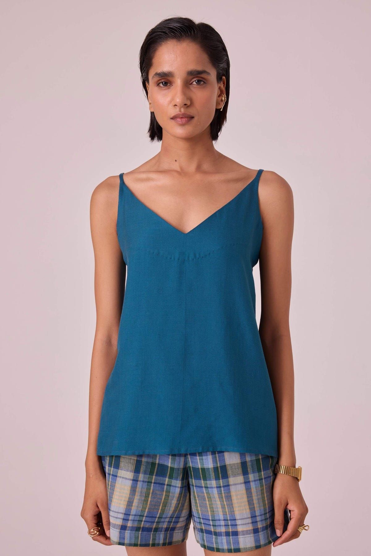 Isse Blue Silk Camisole - image 2