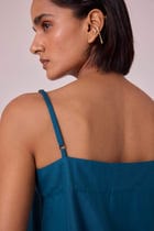Isse Blue Silk Camisole view 7