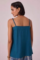 Isse Blue Silk Camisole view 8