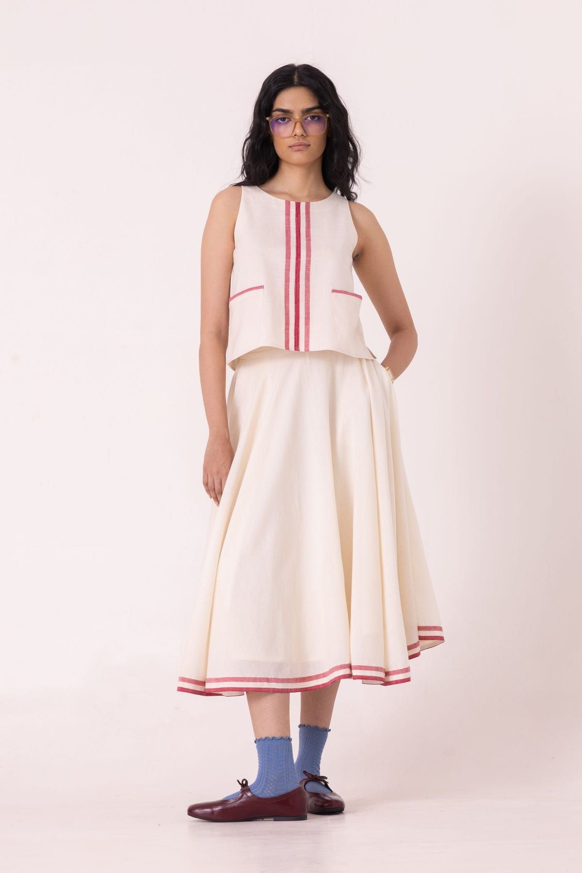Tris Off White Handwoven Top - image 6