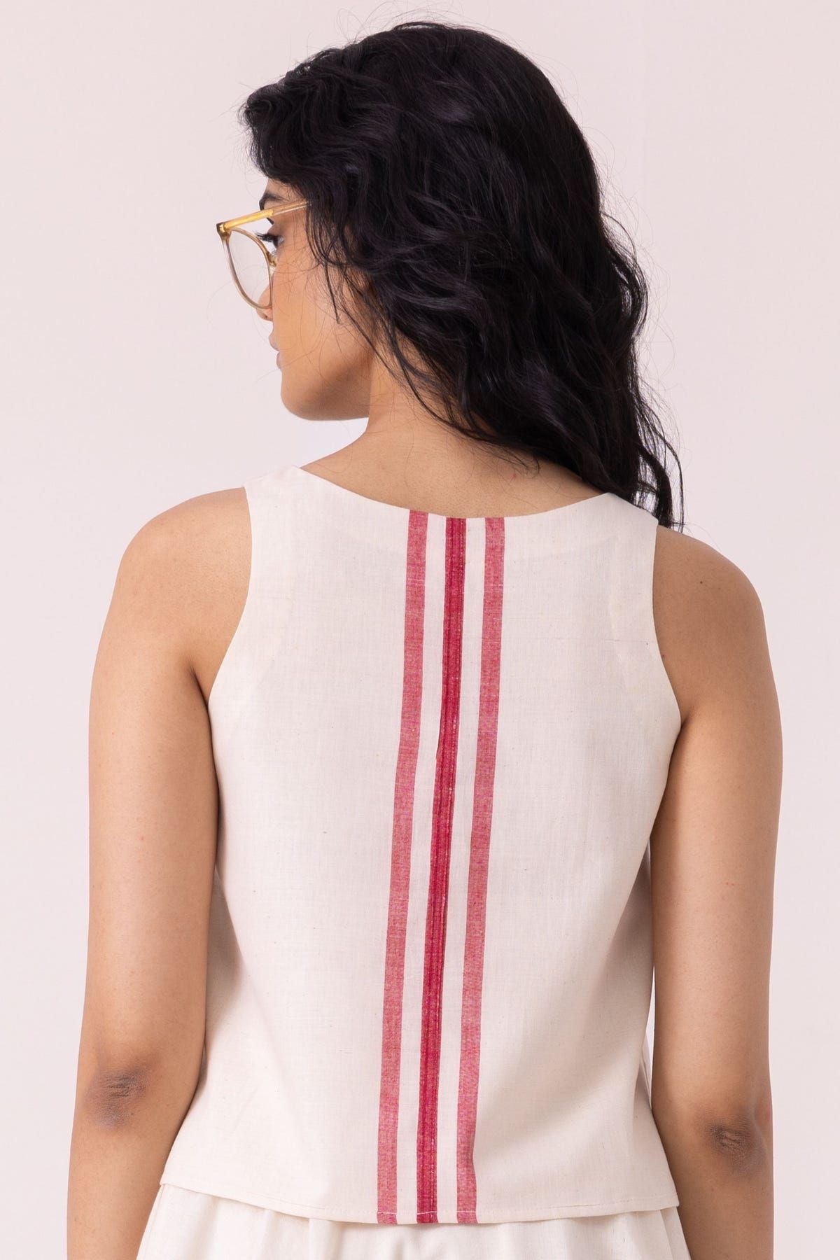 Tris Off White Handwoven Top - image 8