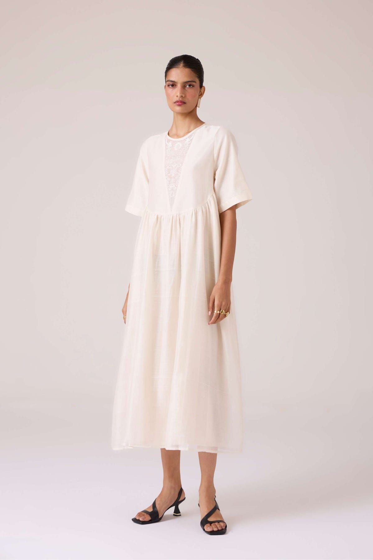 Callisto White Handwoven Dress - image 12