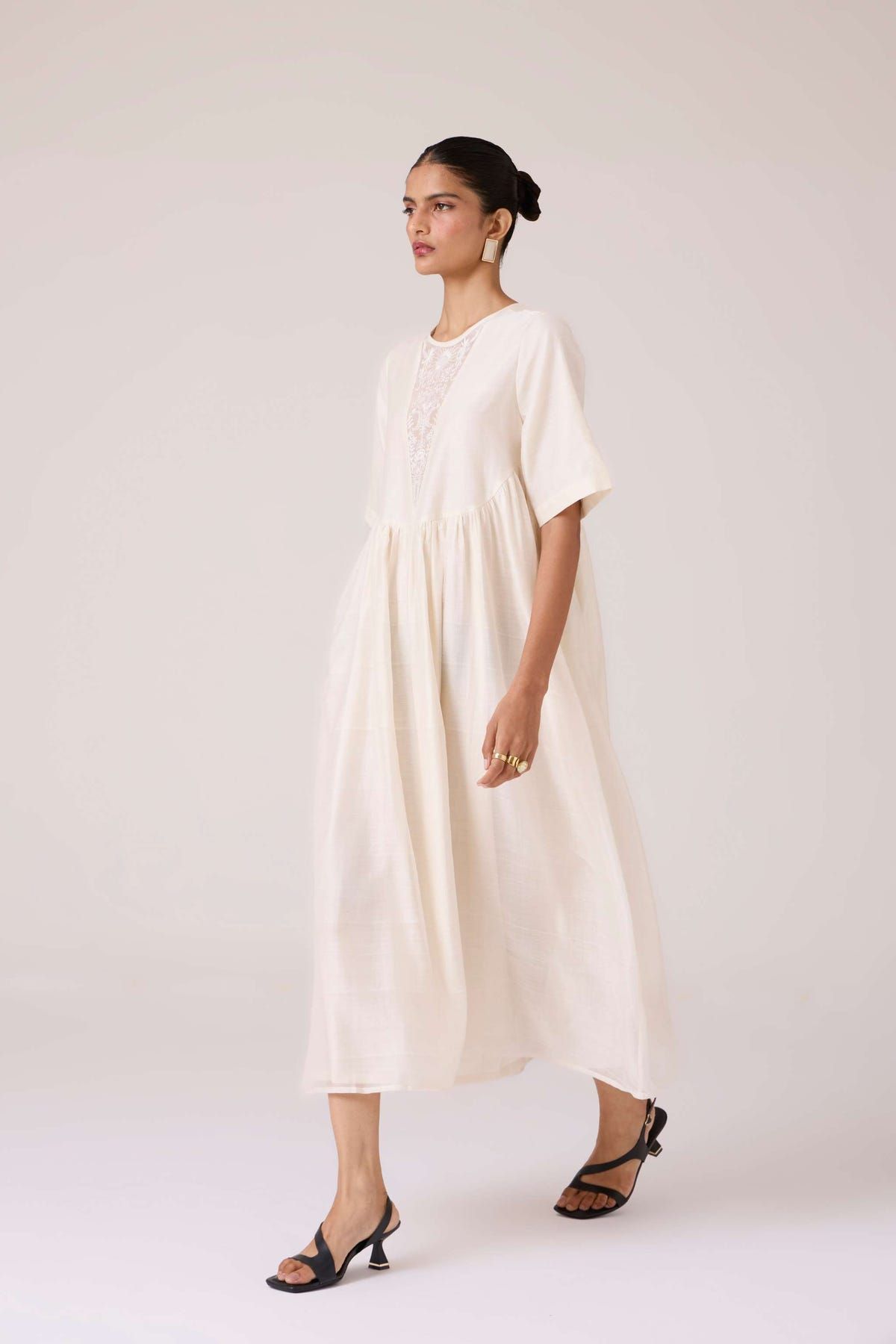 Callisto White Handwoven Dress - image 13