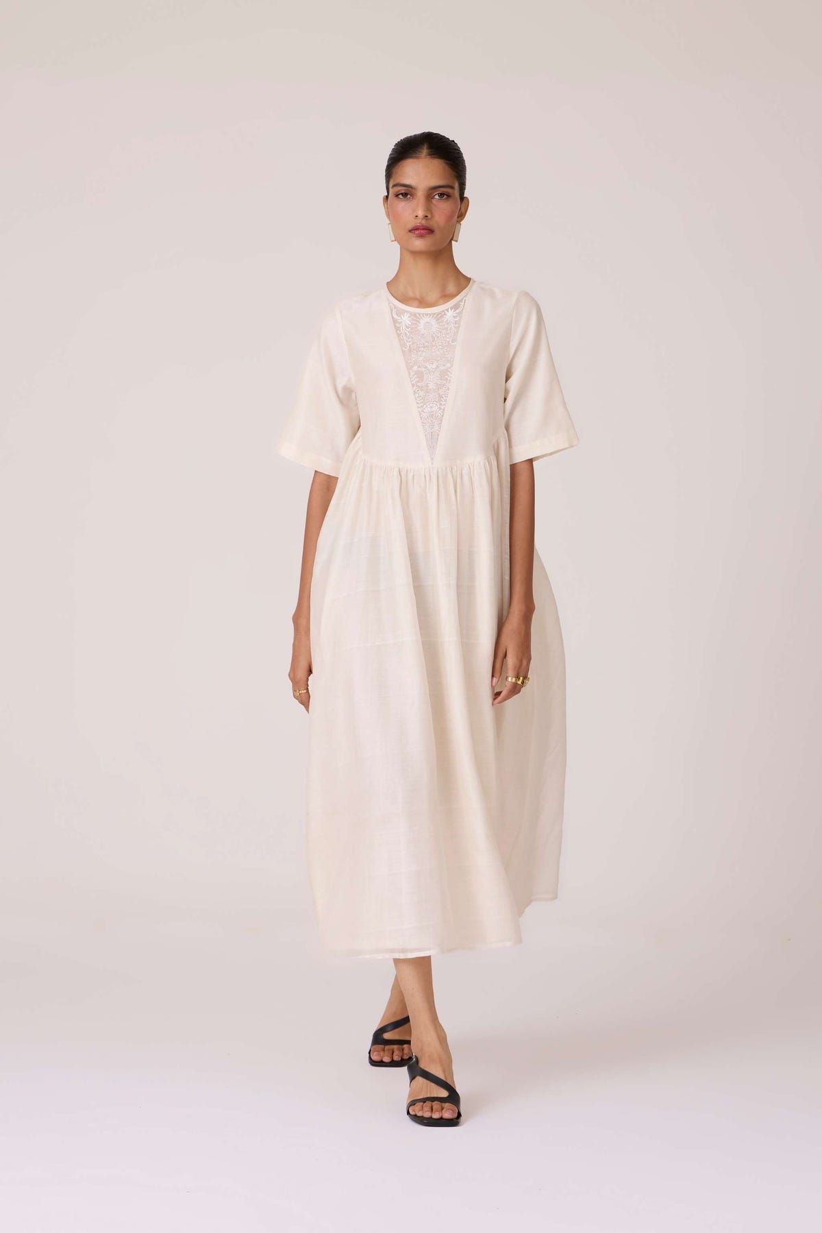 Callisto White Handwoven Dress - image 14