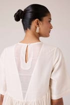 Callisto White Handwoven Dress view 15