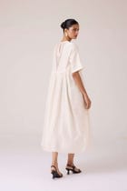 Callisto White Handwoven Dress view 17