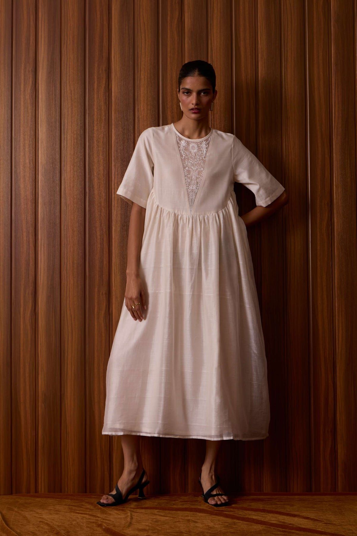 Callisto White Handwoven Dress - image 19