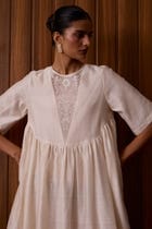 Callisto White Handwoven Dress view 20