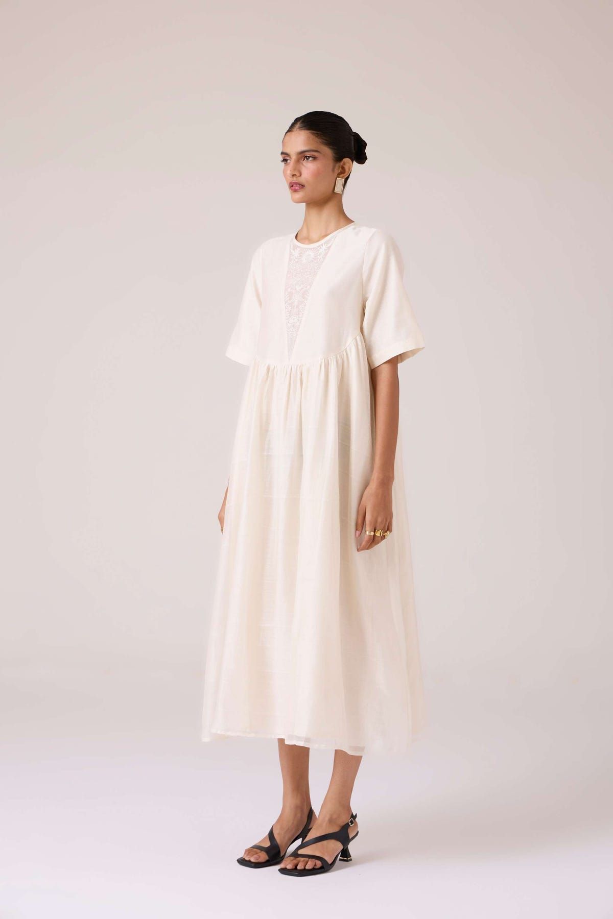 Callisto White Handwoven Dress - image 4