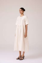 Callisto White Handwoven Dress view 4