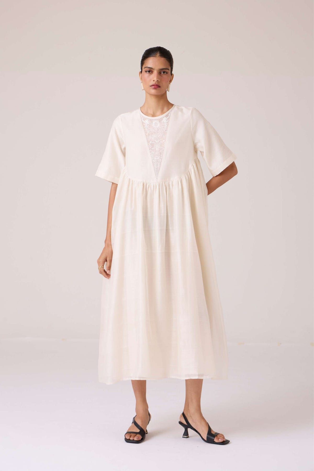 Callisto White Handwoven Dress - image 6
