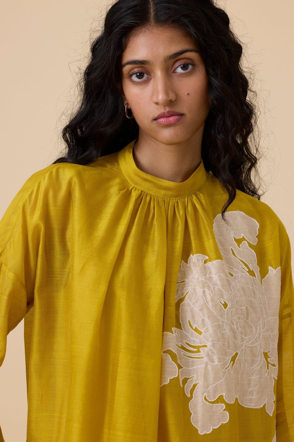 Aira Yellow Handwoven Embroidered Dress - image 6