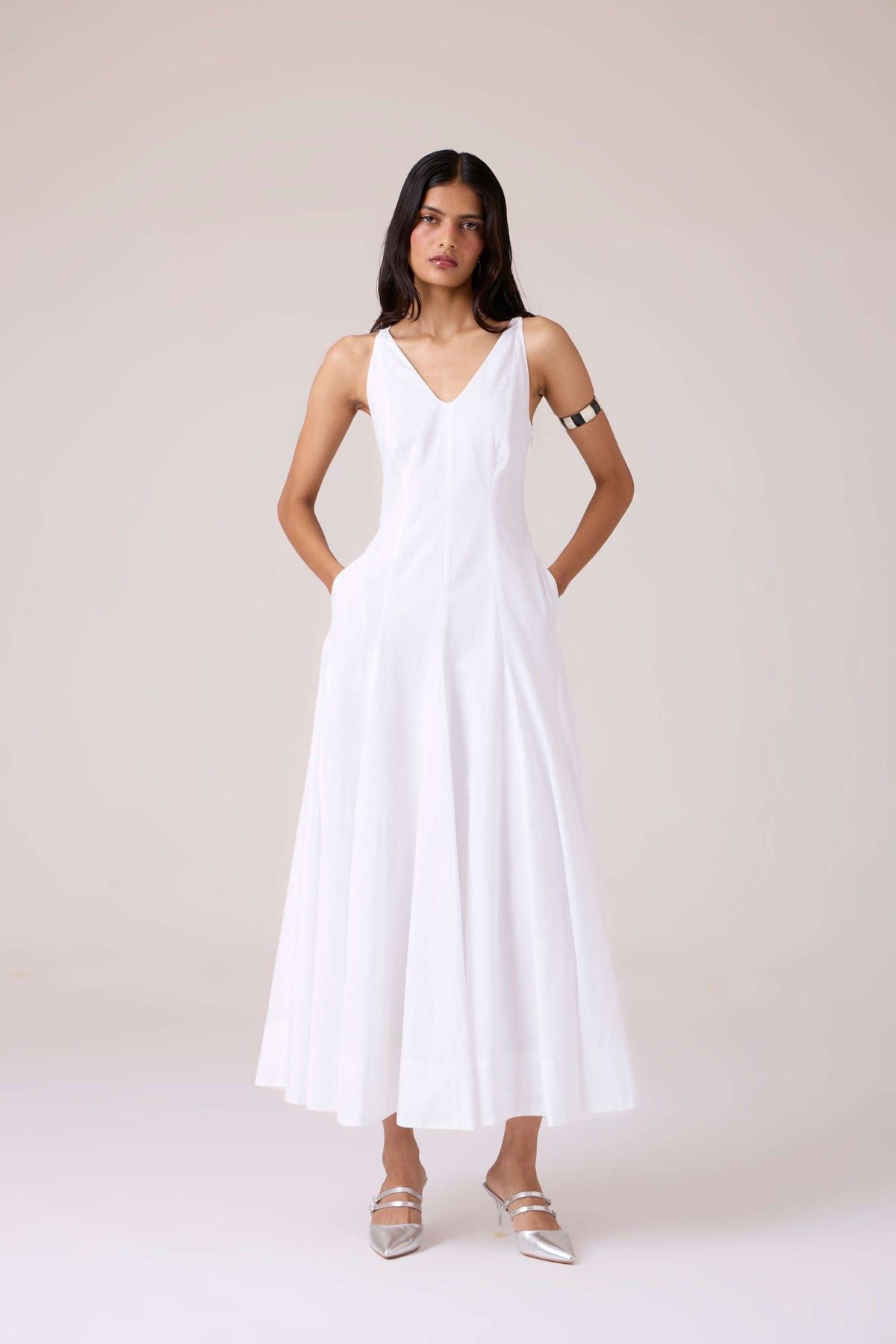 Aurora White Panelled Dress - image 12