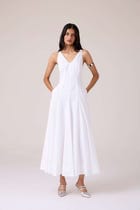 Aurora White Panelled Dress view 12