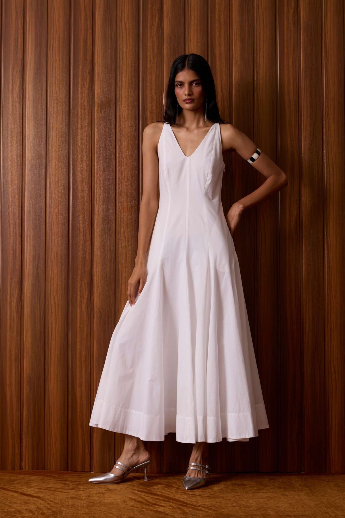 Aurora White Panelled Dress - image 15