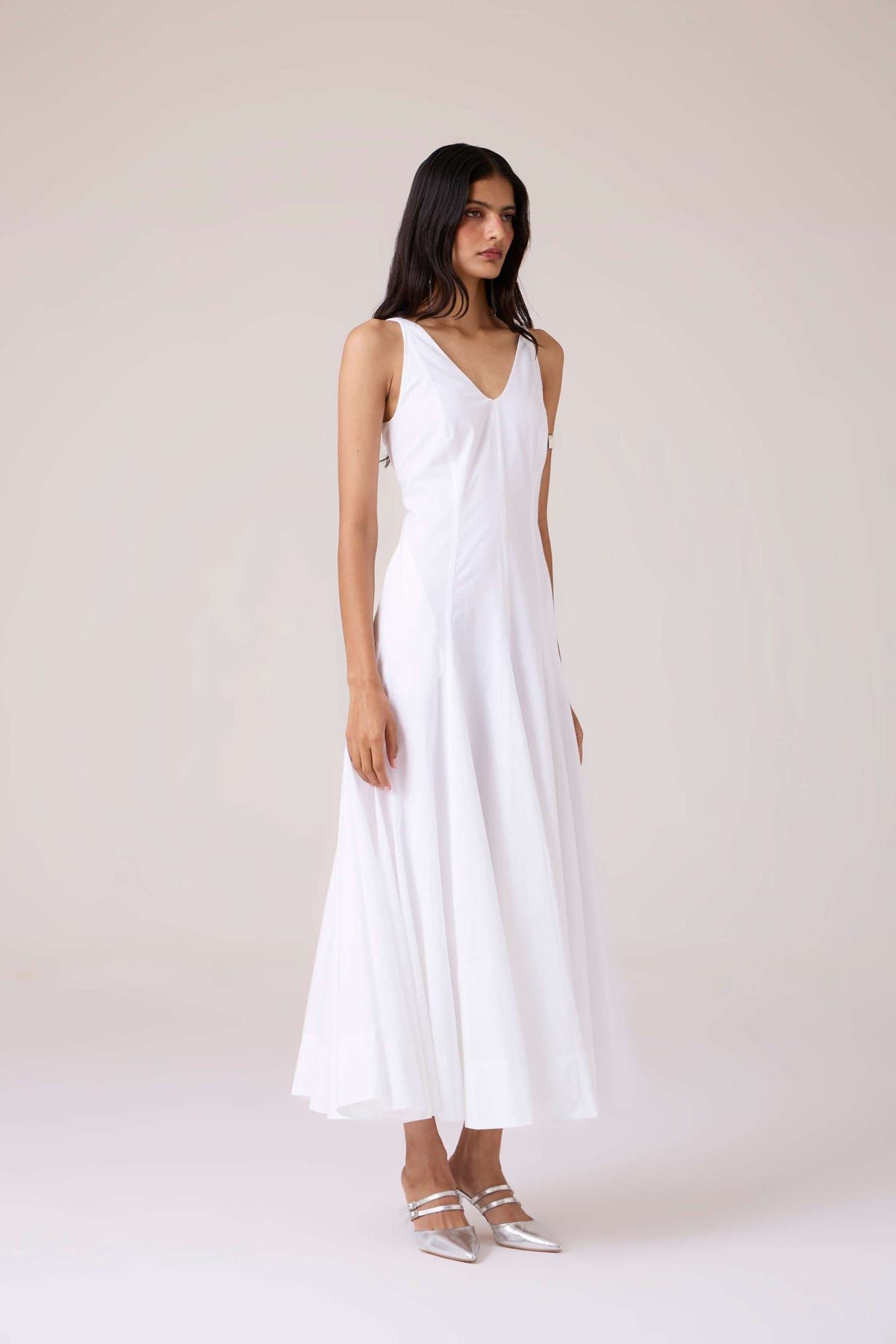 Aurora White Panelled Dress - image 2