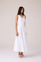 Aurora White Panelled Dress view 2