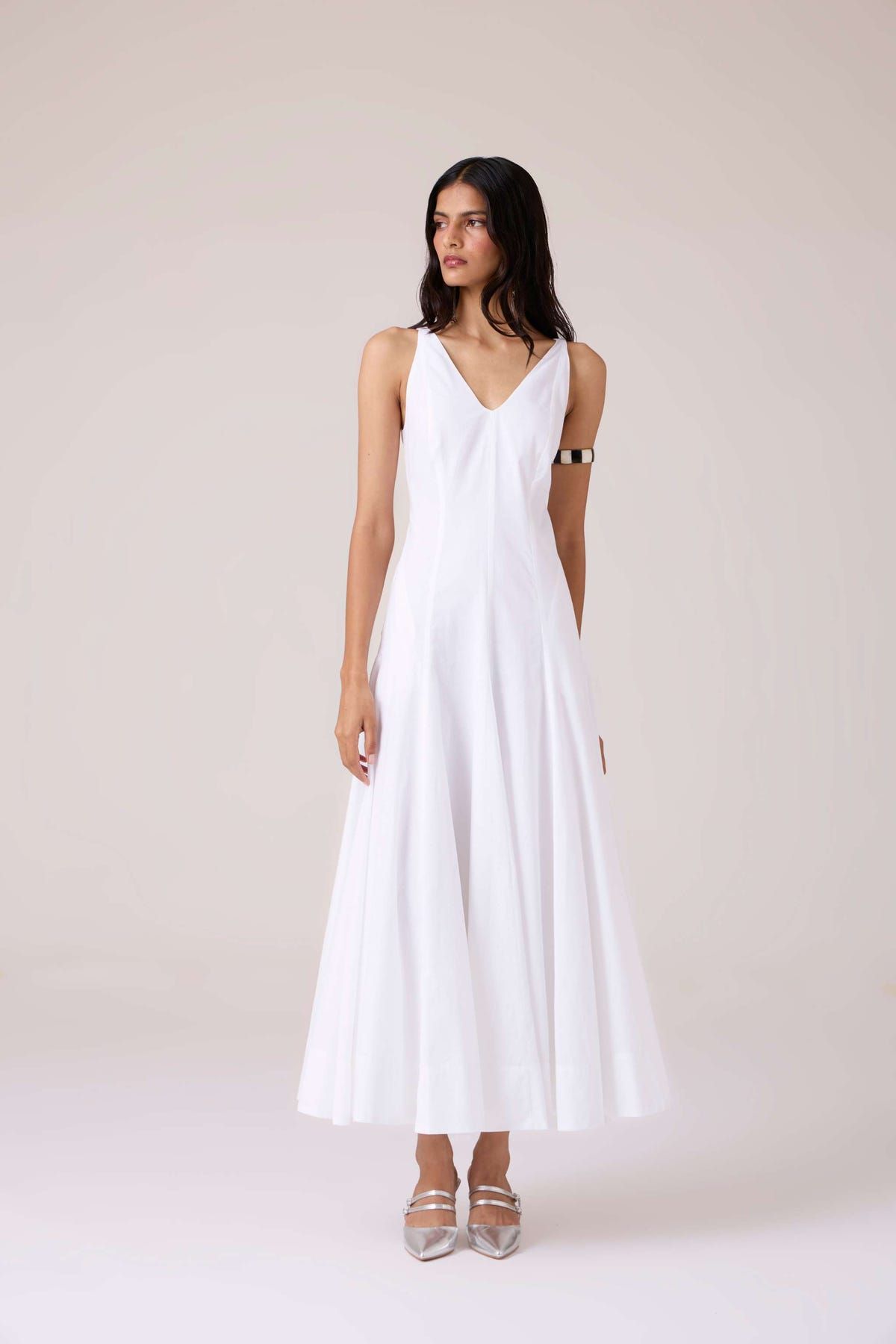 Aurora White Panelled Dress - image 3