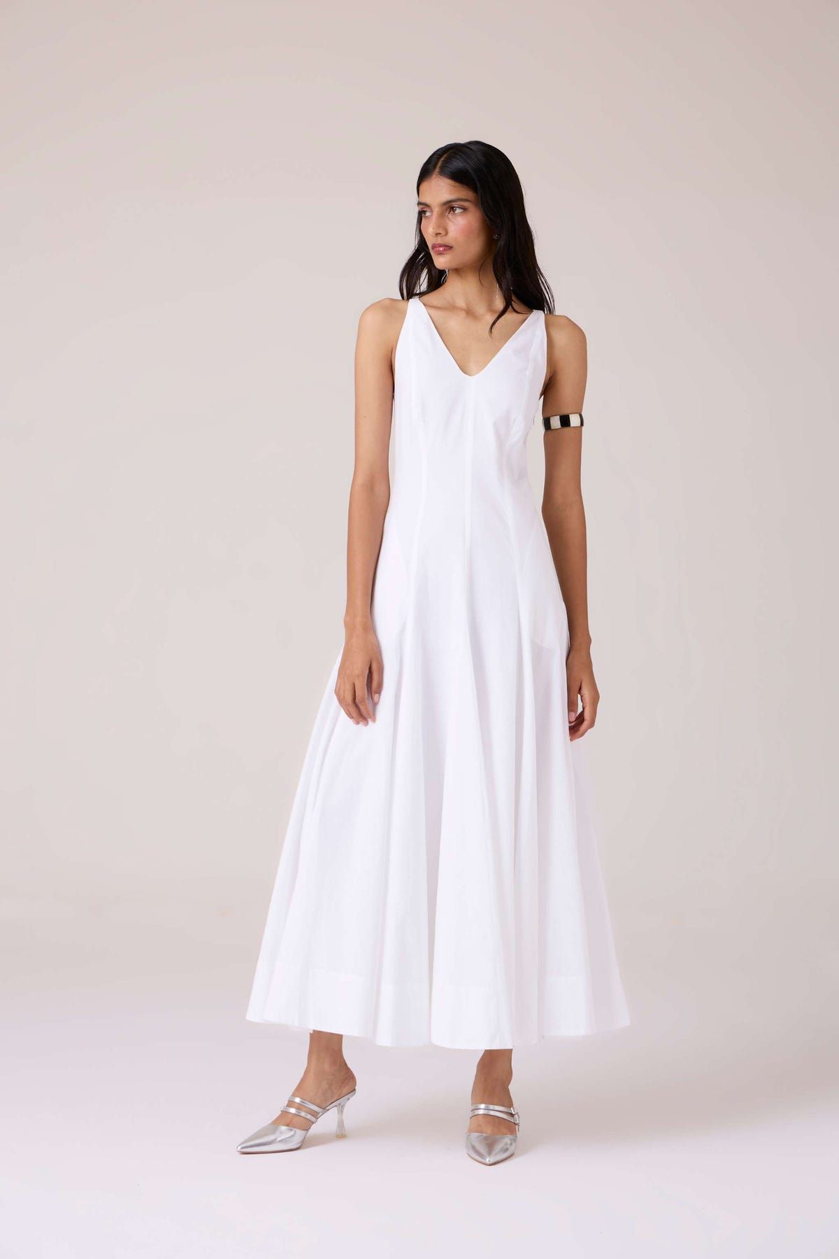 Aurora White Panelled Dress - image 4