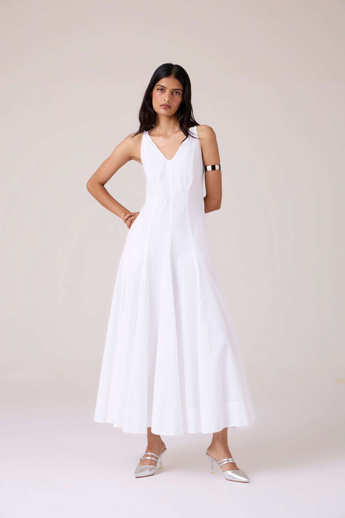 Aurora White Panelled Dress - image 9