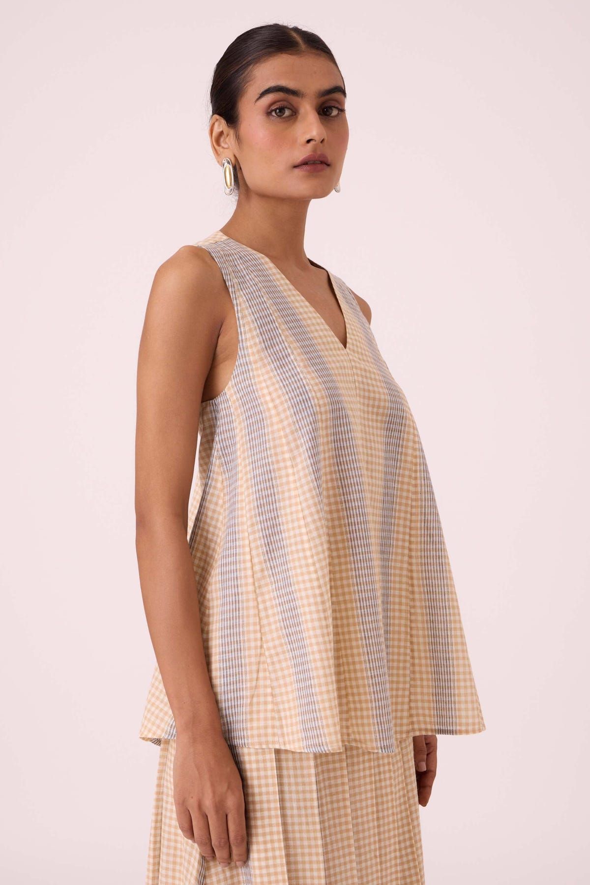 Nastasya Beige Handwoven Top - image 2