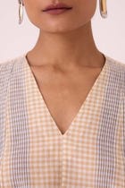Nastasya Beige Handwoven Top view 5