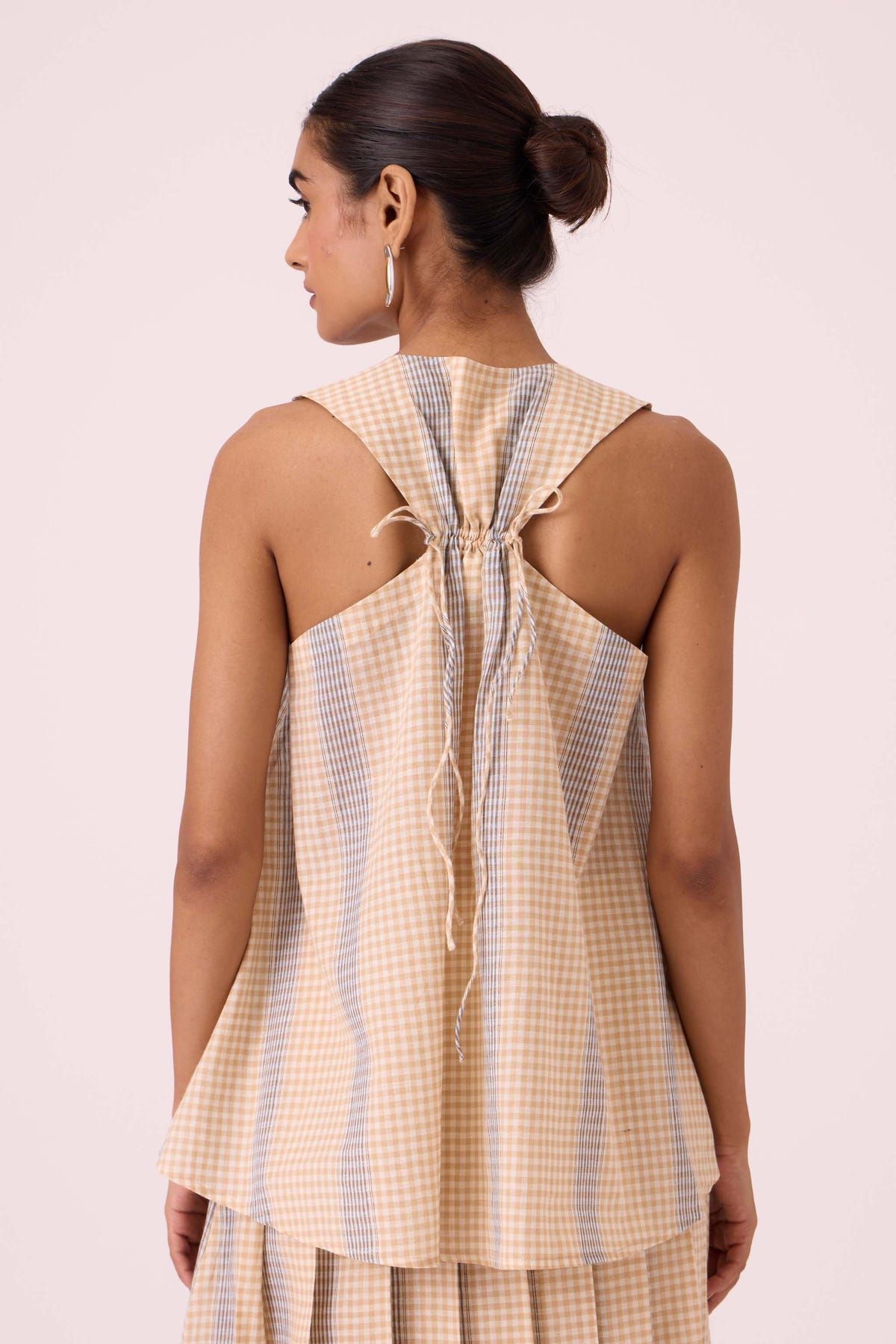 Nastasya Beige Handwoven Top - image 8