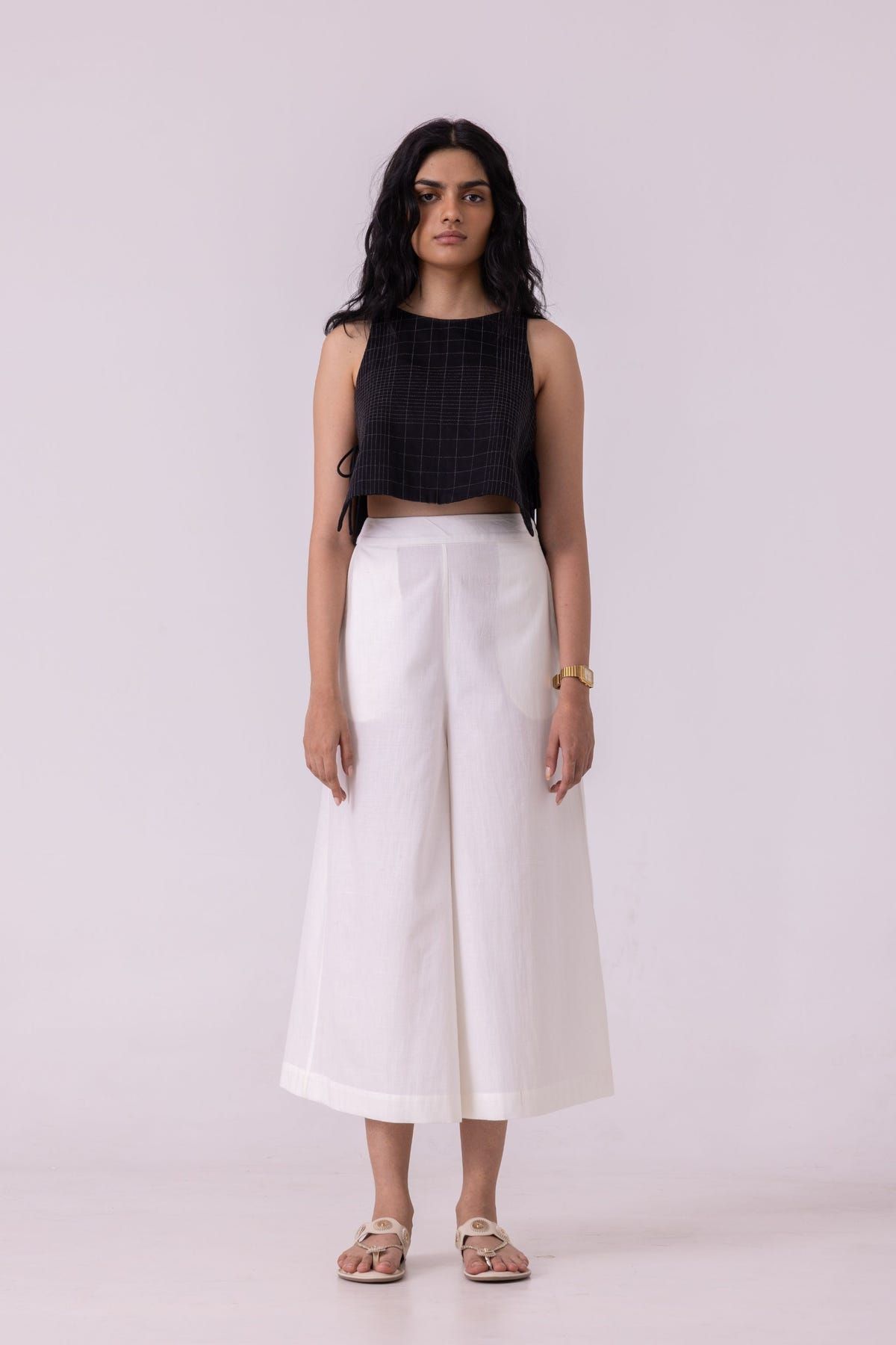 Brad Off White Handwoven Pants - image 2
