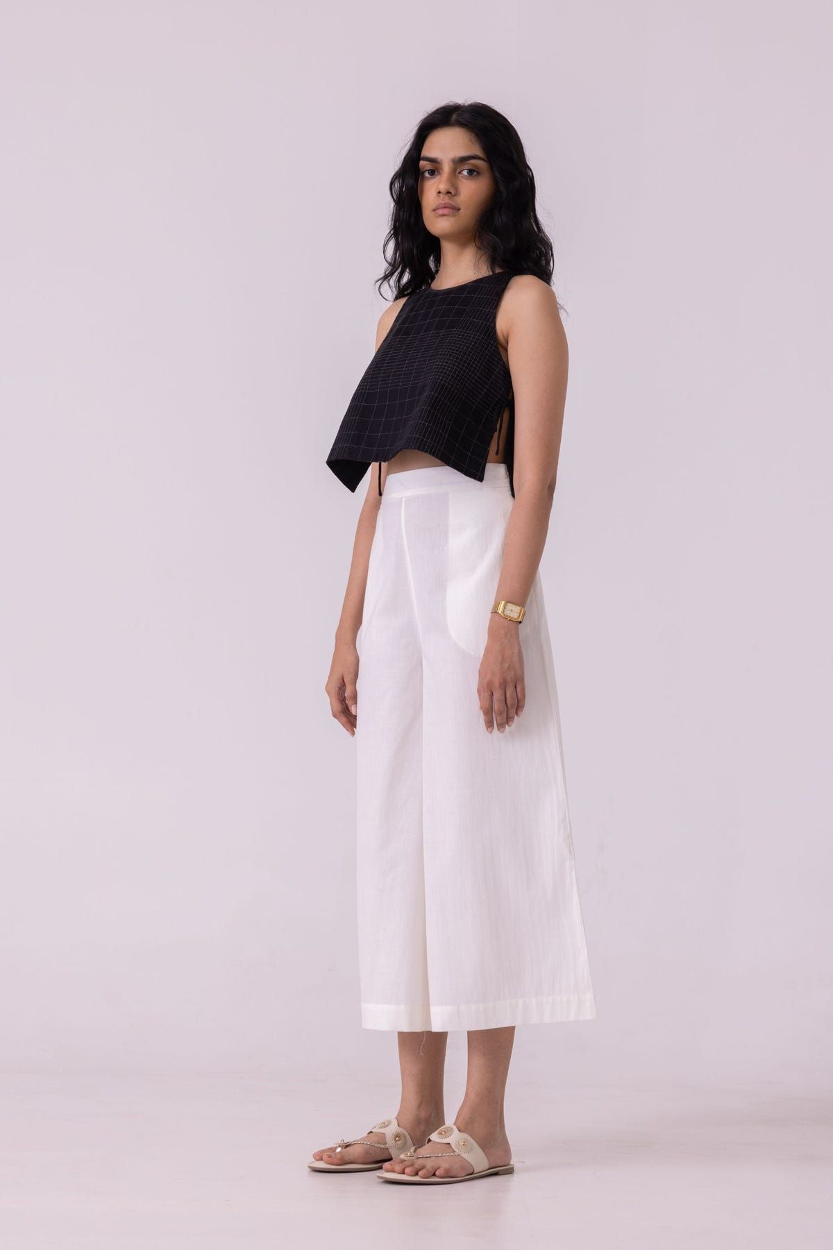 Brad Off White Handwoven Pants - image 4