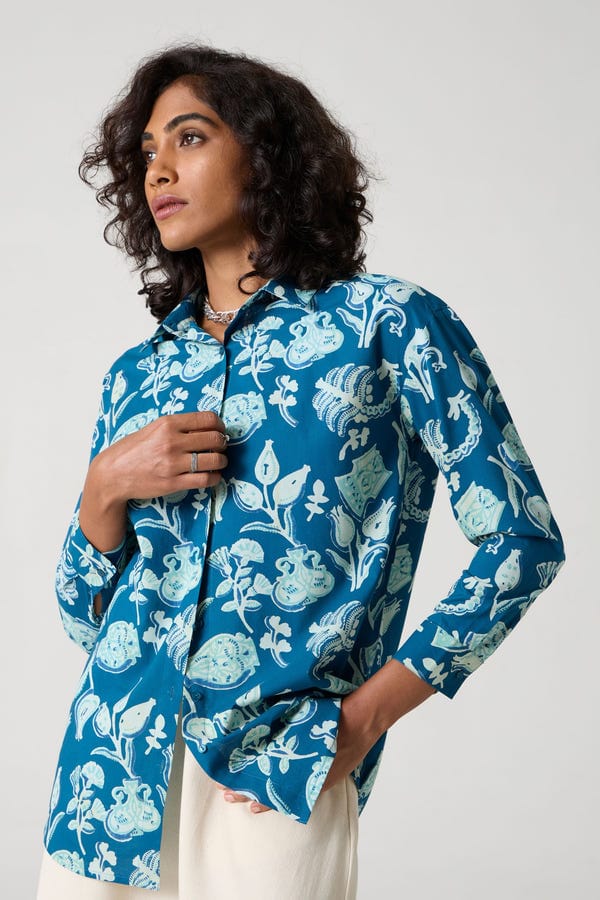 The Summer House — Reo Blue Shirt