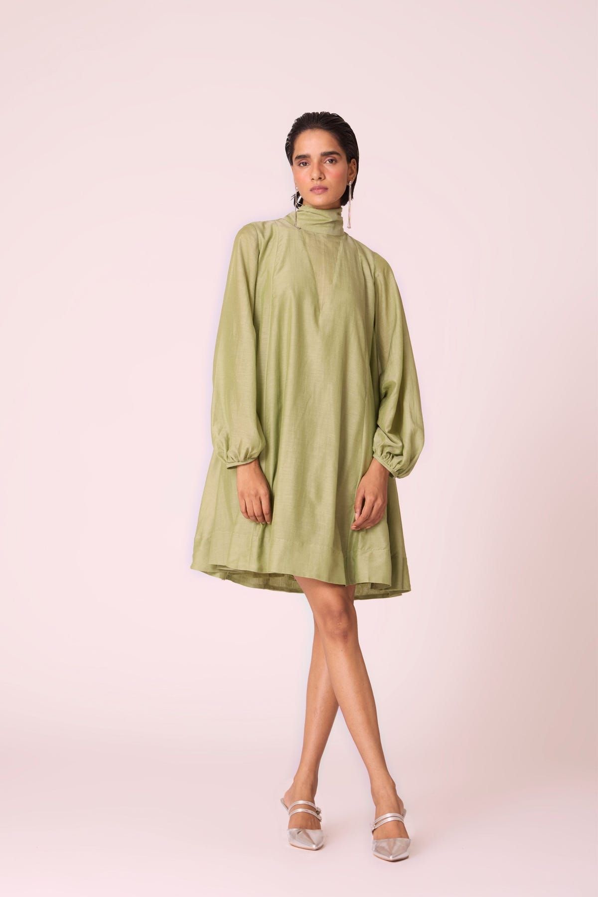 Klyuch Green Panelled Dress - image 12