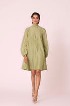 Klyuch Green Panelled Dress view 2