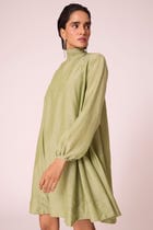Klyuch Green Panelled Dress view 4