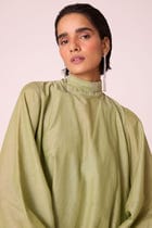 Klyuch Green Panelled Dress view 5