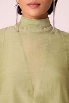Klyuch Green Panelled Dress view 6