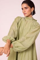 Klyuch Green Panelled Dress view 10