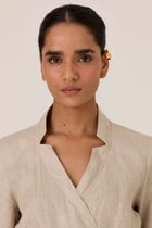 Jos Beige Linen Jumpsuit view 6