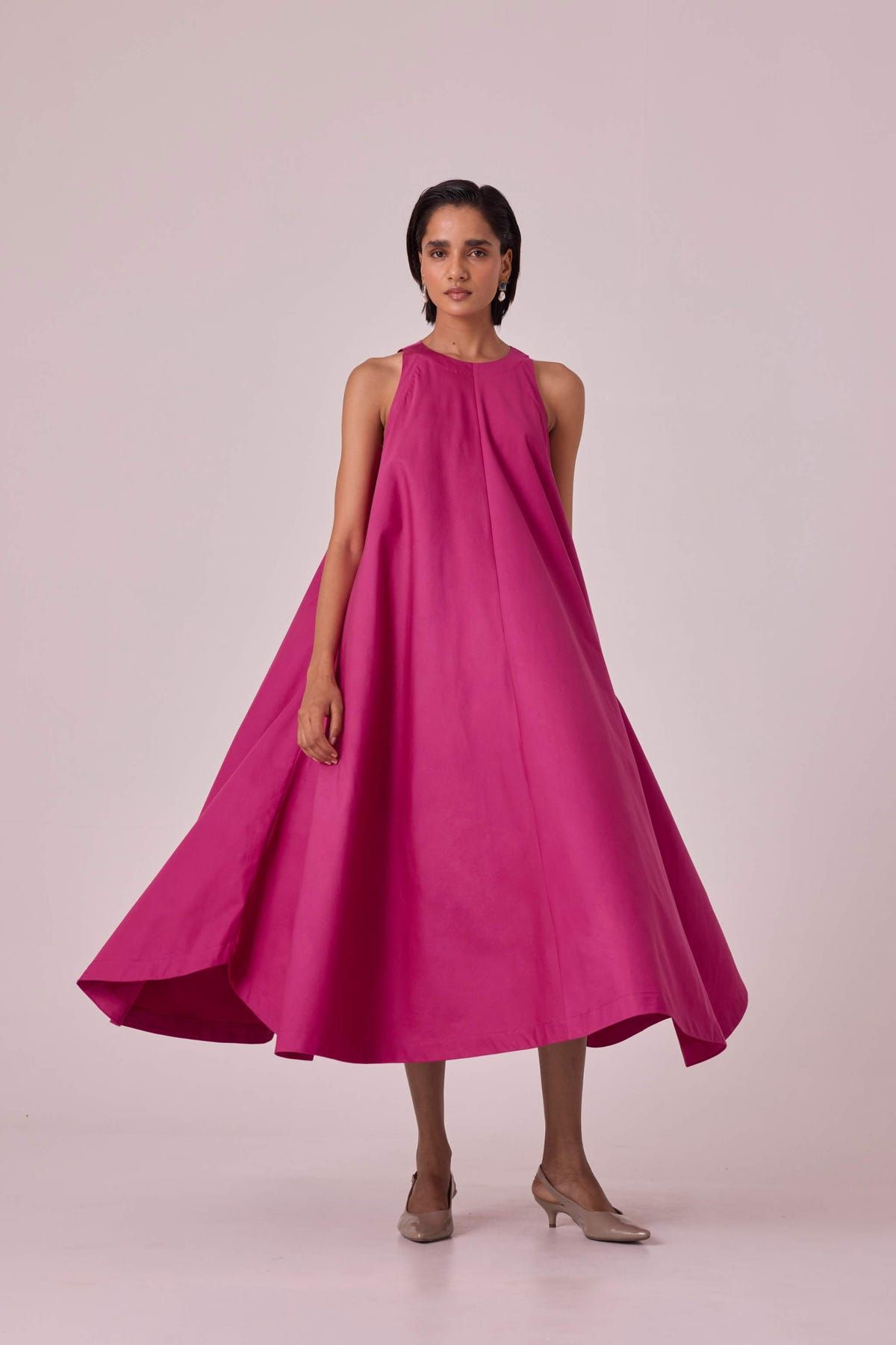 Audric Pink Midi Dress - image 1