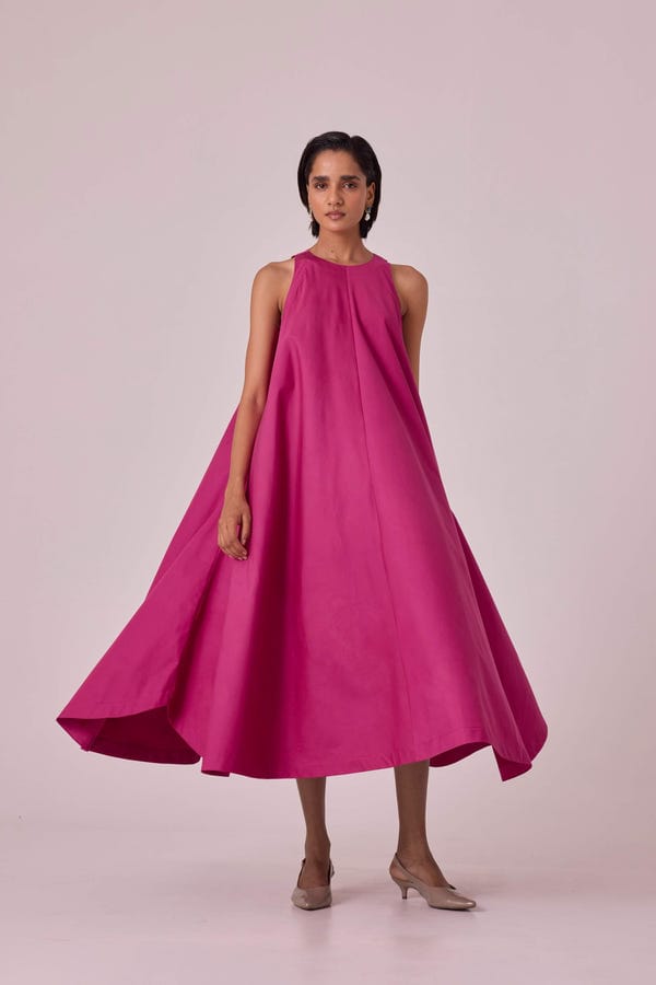 The Summer House — Audric Pink Midi Dress