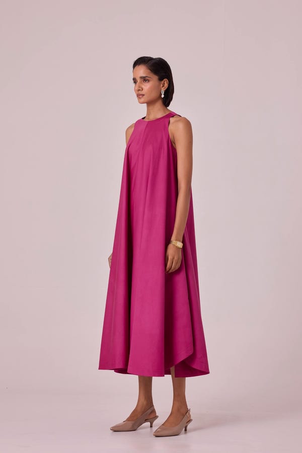 The Summer House — Audric Pink Midi Dress