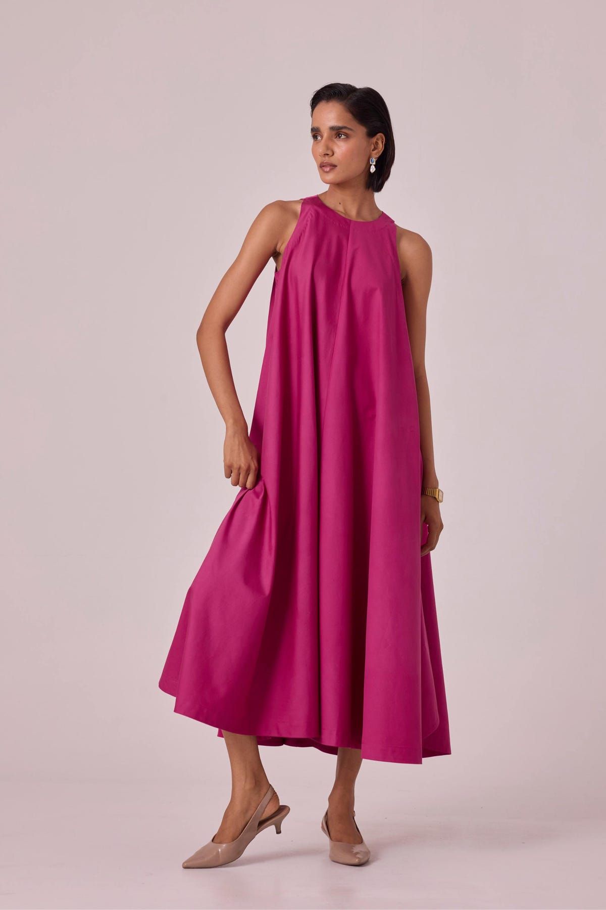 Audric Pink Midi Dress - image 9