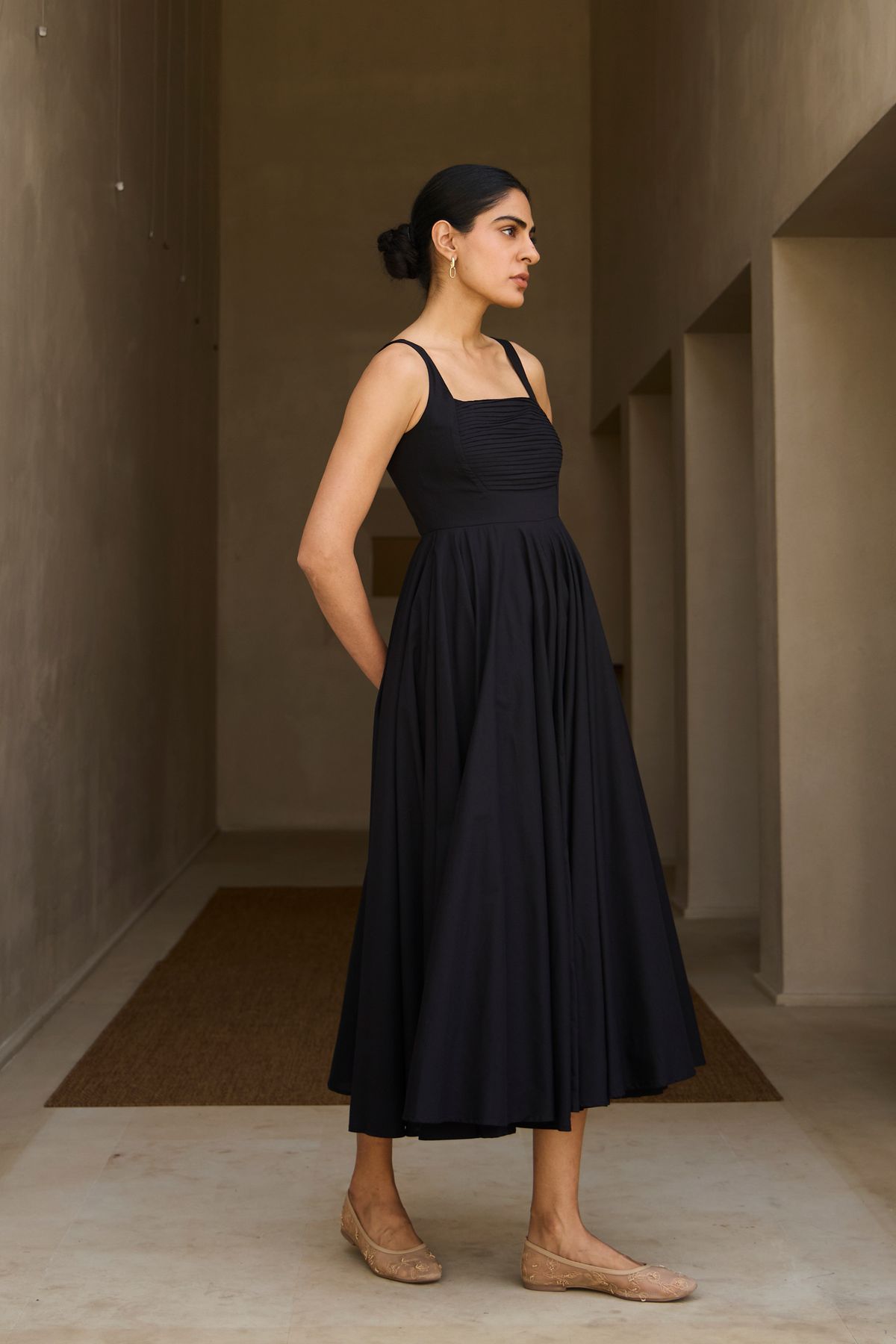 Manoor Black Organic Cotton Dress - image 4